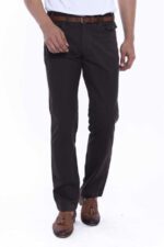 Suede-Pocket-Flap-Plain-Cotton-Dark-Brown-Men-Trousers-Wessi-4