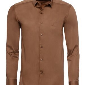 Tan Satin Shirt - Wessi