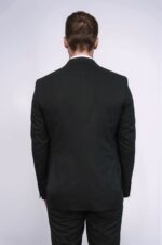 Textured-Slim-Fit-Peak-Lapel-Black-Men-Blazer-Wessi-4