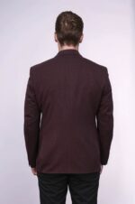 Textured-Slim-Fit-Peak-Lapel-Burgundy-Men-Blazer-Wessi-4