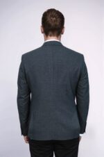 Textured-Slim-Fit-Peak-Lapel-Grey-Men-Blazer-Wessi-4