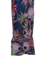 Tiger-And-Leaf-Patterned-Long-Sleeves-Slim-Fit-Blue-Men-Shirt-Wessi-3