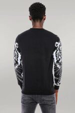 Tiger-Patterned-Slim-Fit-Black-Sweatshirt-Wessi-3