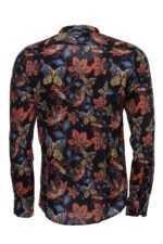 Tiger-Patterned-Slim-Fit-Long-Sleeves-Black-Men-Shirt-Wessi-2