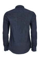 Tiny-Check-Patterned-Slim-Fit-Blue-Men-Shirt-Wessi-4