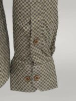Tiny-Check-Patterned-Slim-Fit-Light-Brown-Men-Shirt-Wessi-4