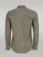 Tiny-Check-Patterned-Slim-Fit-Light-Brown-Men-Shirt-Wessi-5