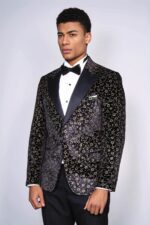 Tiny-Flower-Pattern-Black-Men-Tuxedo-Blazer-Wessi-2