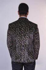 Tiny-Flower-Pattern-Black-Men-Tuxedo-Blazer-Wessi-4