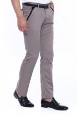 Trimmed-Pockets-Plain-Slim-Fit-Beige-Men-Pants-Wessi-1