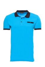 Turquoise Polo Neck T-Shirt