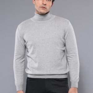Turtleneck Grey Men Sweater - Wessi