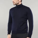 Turtleneck Navy Blue Sweater | Wessi