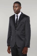 Two-Buttons-Two-Piece-Shiny-Black-Men-Suit-Wessi-4