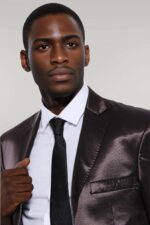 Two-Buttons-Two-Piece-Slim-Fit-Satin-Brown-Men-Suit-2