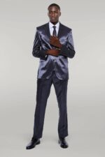 Two-Buttons-Two-Piece-Slim-Fit-Satin-Navy-Blue-Men-Suit-1