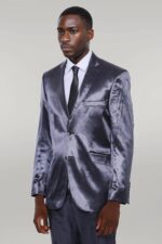 Two-Buttons-Two-Piece-Slim-Fit-Satin-Navy-Blue-Men-Suit-4