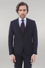 Two Piece Slim Fit Black Men Suit