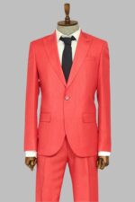 Two-Piece-Slim-Fit-Single-Button-Coral-Red-Men-Suit-Wessi-3