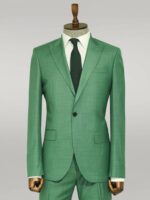 Two-Piece-Slim-Fit-Single-Button-Green-Men-Suit-Wessi-2
