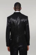 Two-Piece-Two-Buttons-Patterned-Satin-Black-Men-Suit-2