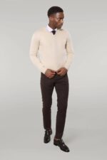 V-Neck-Cream-Sweater-Wessi-1