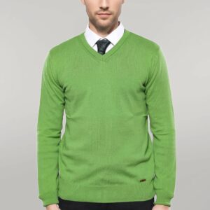 V Neck Dark Green Sweater | Wessi