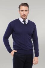 V-Neck-Navy-Blue-Men-Sweater-Wessi-2