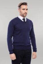 V-Neck-Navy-Blue-Men-Sweater-Wessi-4