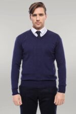 V-Neck-Navy-Blue-Men-Sweater-Wessi-5