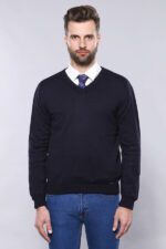 V-Neck-Navy-Blue-Sweater-Wessi-2