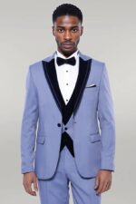 Velvet-Collar-Patterned-Blue-Tuxedo-Wessi-5