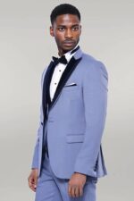Velvet-Collar-Patterned-Blue-Tuxedo-Wessi-6