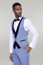 Velvet-Collar-Patterned-Blue-Tuxedo-Wessi-7