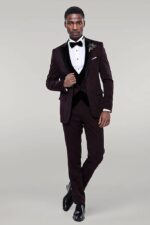 Velvet-Collar-Patterned-Burgundy-Tuxedo-Wessi-1