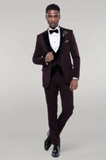 Velvet-Collar-Patterned-Burgundy-Tuxedo-Wessi-4