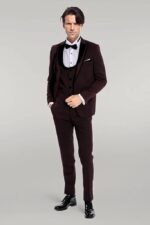 Velvet-Lapel-Vested-Patterned-Burgundy-Men-Tuxedo-Wessi-1