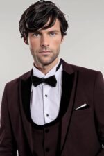 Velvet-Lapel-Vested-Patterned-Burgundy-Men-Tuxedo-Wessi-2