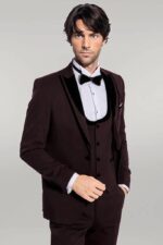 Velvet-Lapel-Vested-Patterned-Burgundy-Men-Tuxedo-Wessi-3