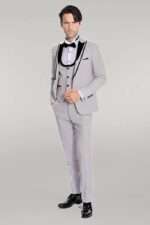 Velvet-Lapel-Vested-Patterned-Grey-Men-Tuxedo-Wessi-1