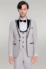 Velvet-Lapel-Vested-Patterned-Grey-Men-Tuxedo-Wessi-5