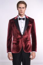 Velvet-Slim-Fit-Burgundy-Men-Tuxedo-Jacket-Wessi-1