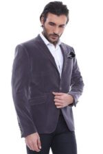 Velvet-Slim-Fit-Grey-Men-Blazer-Wessi-4