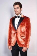 Velvet-Slim-Fit-Single-Button-Tan-Men-Tuxedo-Blazer-2