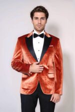 Velvet-Slim-Fit-Single-Button-Tan-Men-Tuxedo-Blazer-3