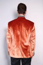Velvet-Slim-Fit-Single-Button-Tan-Men-Tuxedo-Blazer-4