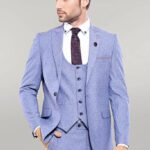 Vested Blue Men's Suit | Wessi
