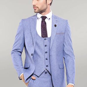 Vested Blue Men's Suit | Wessi