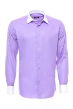 White Collar White Wrist Purple Shirt-Wessi