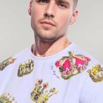 White Patterned Slim Fit Sweatshirt - Wessi